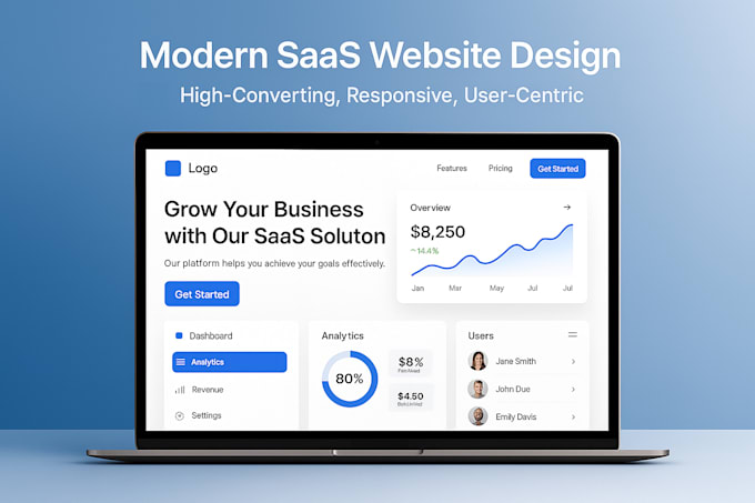 craft conversion focused saas web app, dashboard in figma