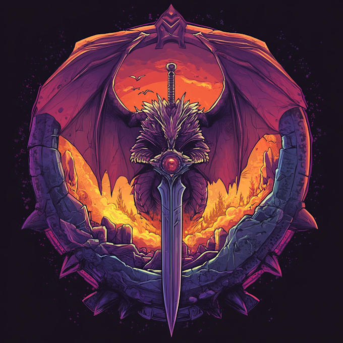 design creative fantasy game logo for mobile seeks