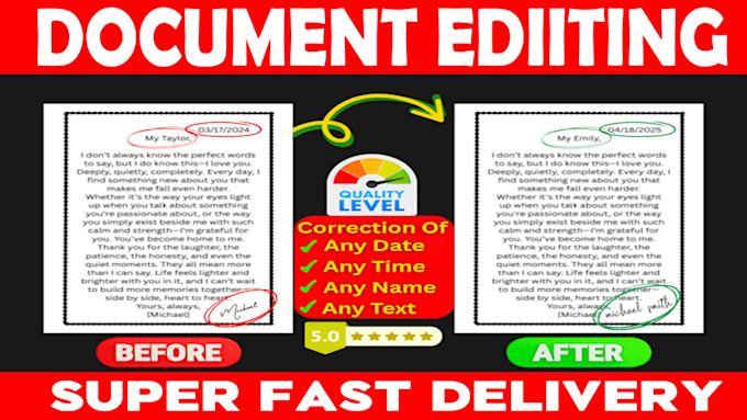 add change text your image, name, date, text, etc