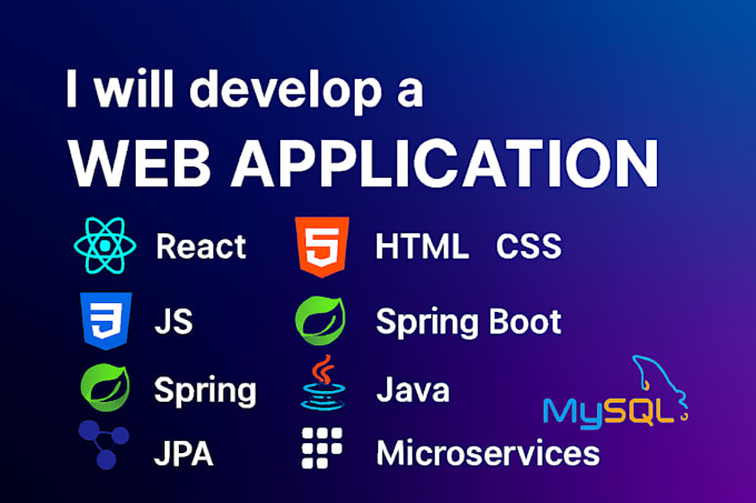 develop full stack web application in java spring boot and react js