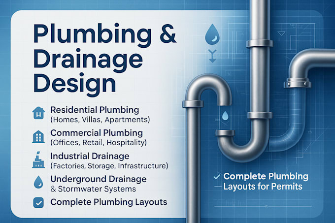 create plumbing and drainage system design for your building