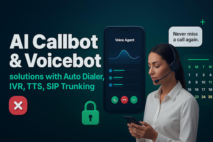 build ai call bot and voicebot solution with auto dialer, IVR, tts, sip trunking