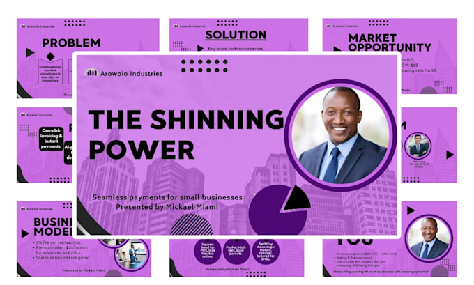 design redesign powerpoint template keynote and google slides presentation