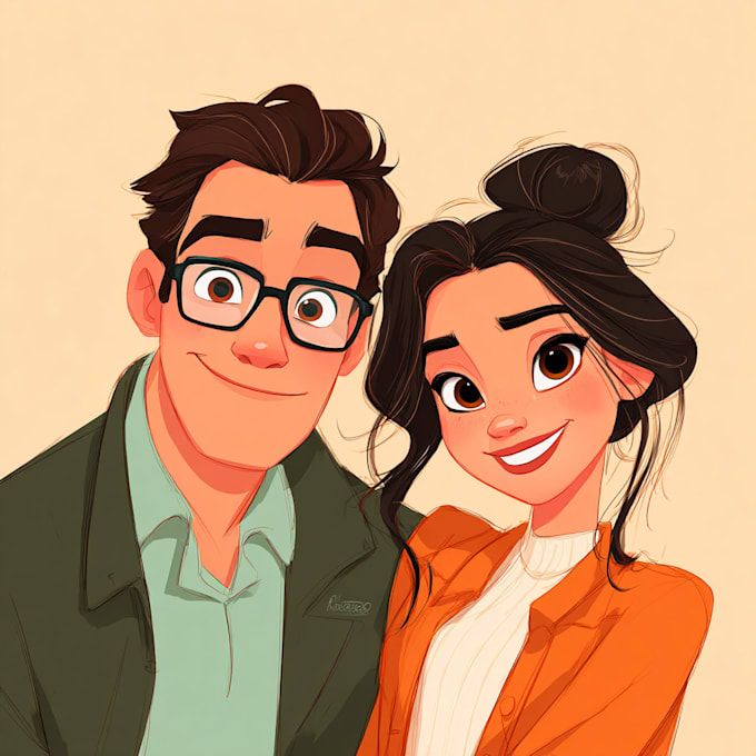 draw your portrait in charming disney animation style