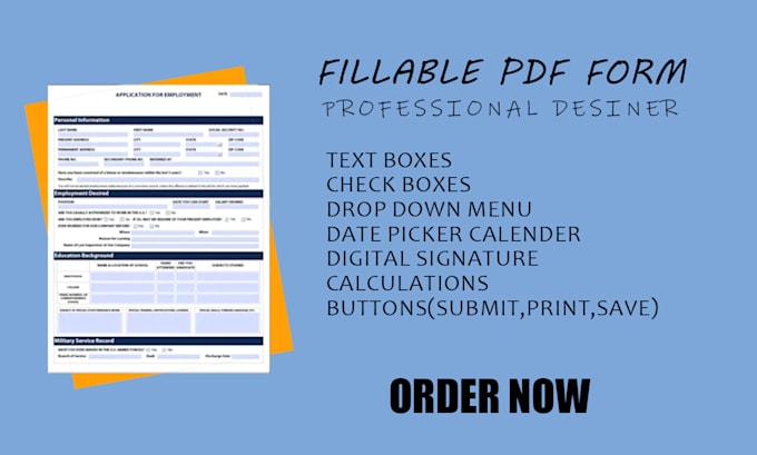 create fillable PDF forms