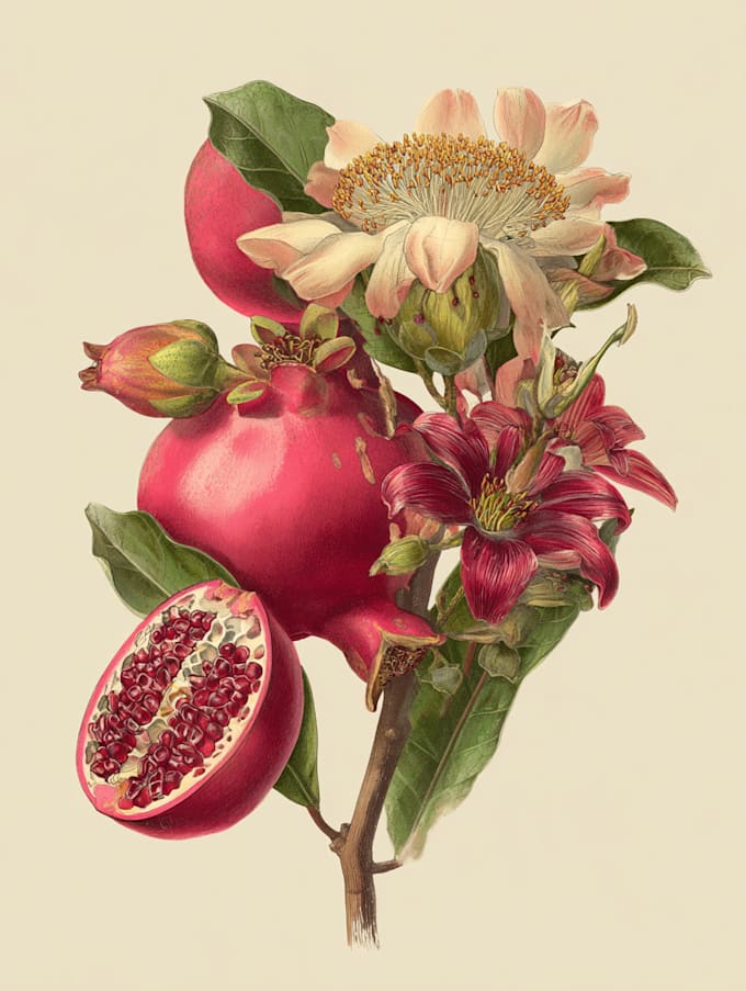 draw botanical illustration art for you