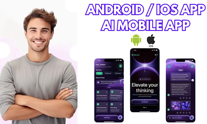 Develop professional ai mobile apps for android ios by Abdeldigital ...