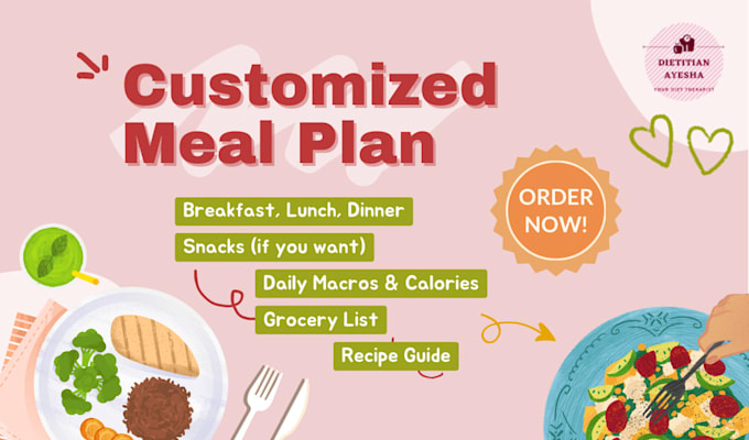 design customized meal plans for you