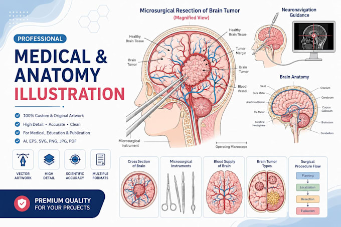 create a medical anatomy diagrams and scientific vector artwork