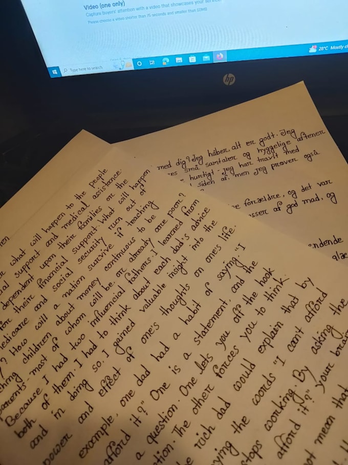 write anything in neat and clear handwriting