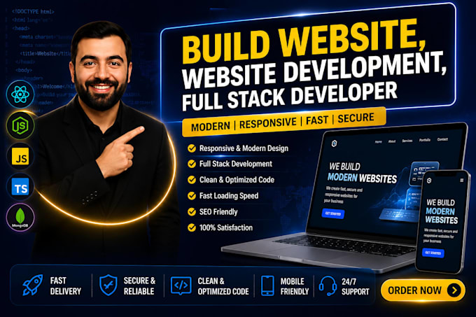 build website, website development, full stack developer, front end developer