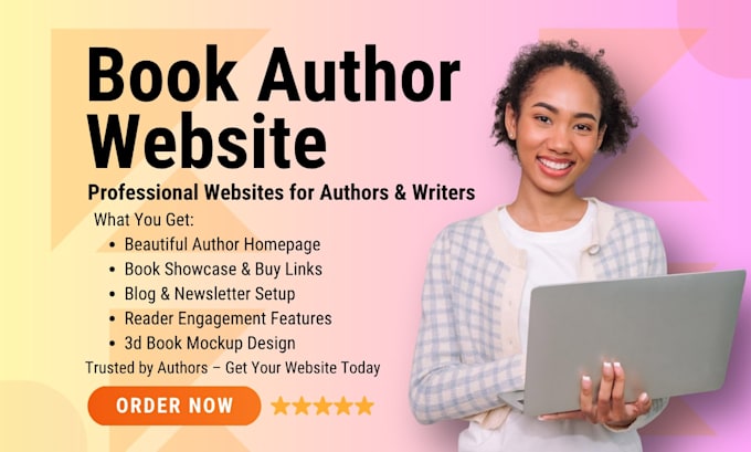 design author website, ebook website, book author website, ebook landing page