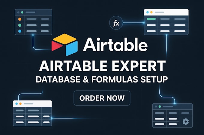 setup airtable database and write airtable formulas as an airtable expert