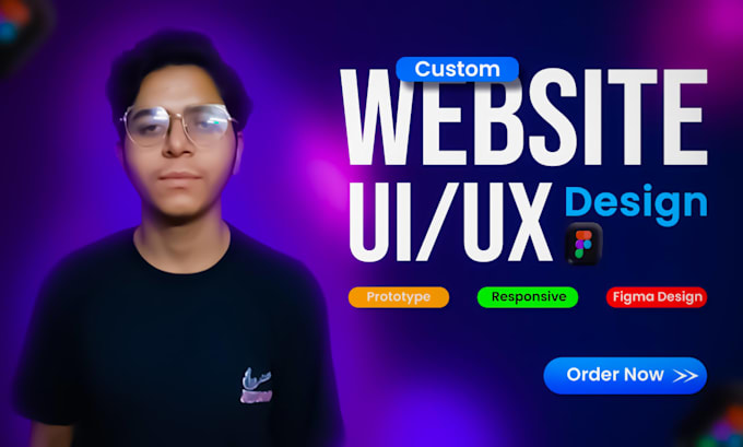 design a custom website with a prototype in figma