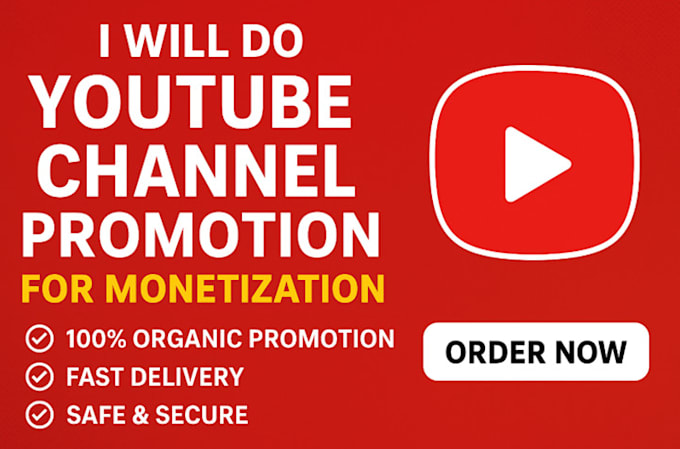 organic youtube channel promotion and monetization