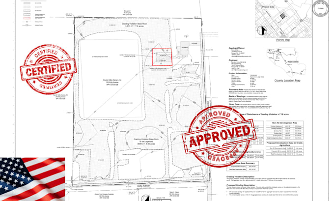 licensed civil engineered plan grading drainage stormwater site plan mitigation