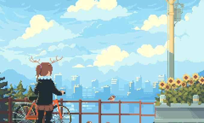 create pixel art lofi loop animations retro 8bit 16bit designs game assets