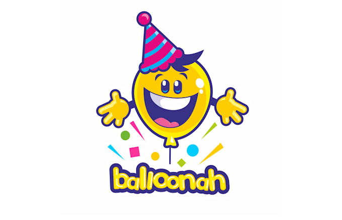 design colorful bright fun balloon logo