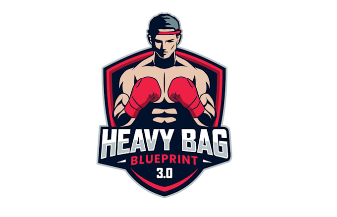 design muay thai heavy bag program logo