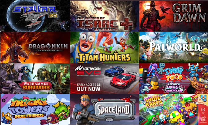 do steam capsule game art logo game banner concept art cover design steam poster