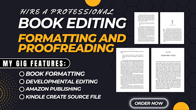 edit, format, and prepare your book for amazon KDP and ebook publishing
