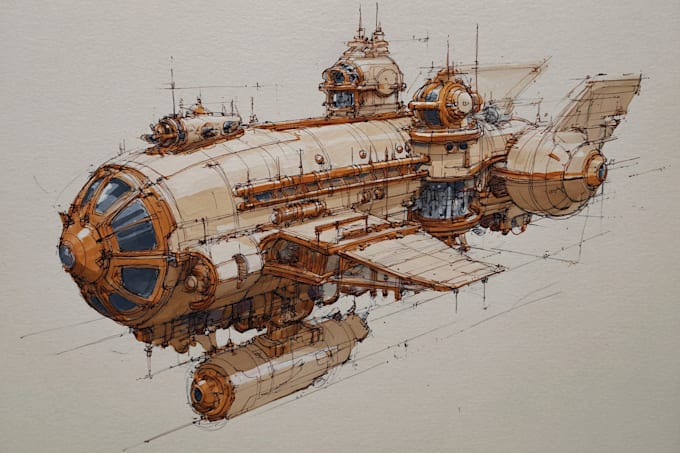 do a sci fi art, fantasy sci fi character art
