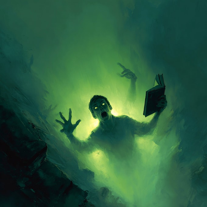 design fantasy book cover, horror book cover