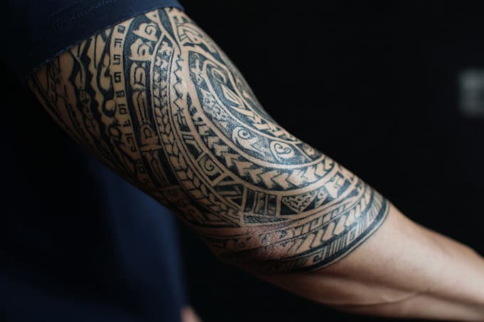create your custom tribal polynesian tattoo sleeve