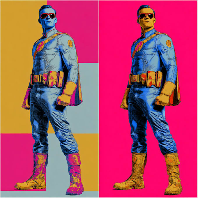 draw comic superhero pop art portraits