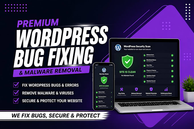 fix wordpress errors, bugs, or malware removal issues
