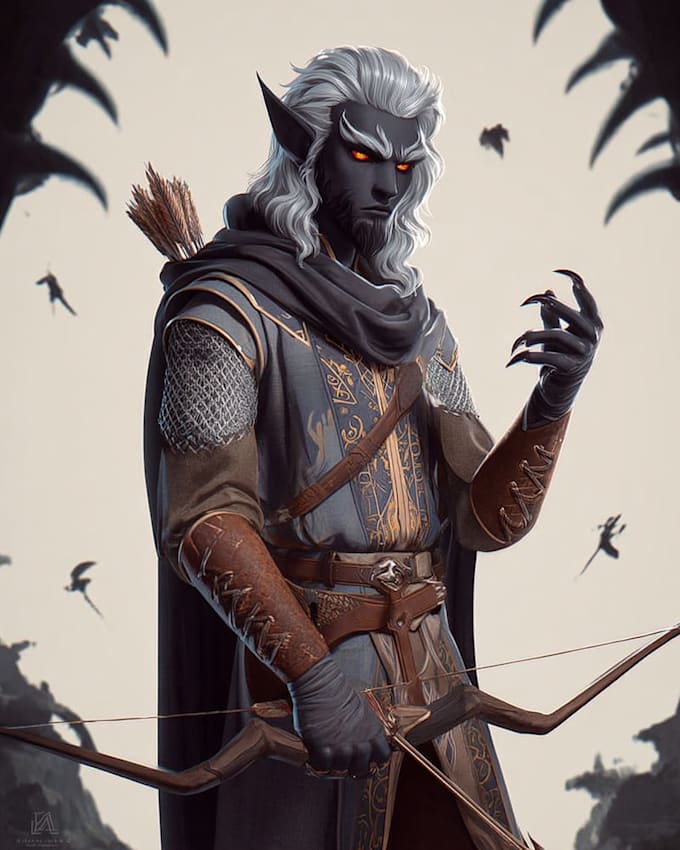create d and d character commissions, illustration