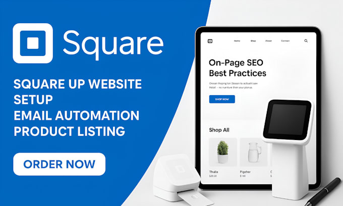 Design square up website online store, setup square up website email ...