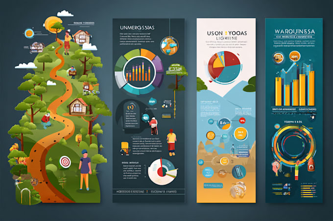 design custom infographics, roadmaps, flowcharts and white