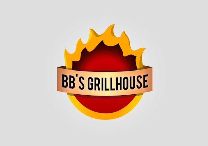 design best quality awesome bbs grill house logo