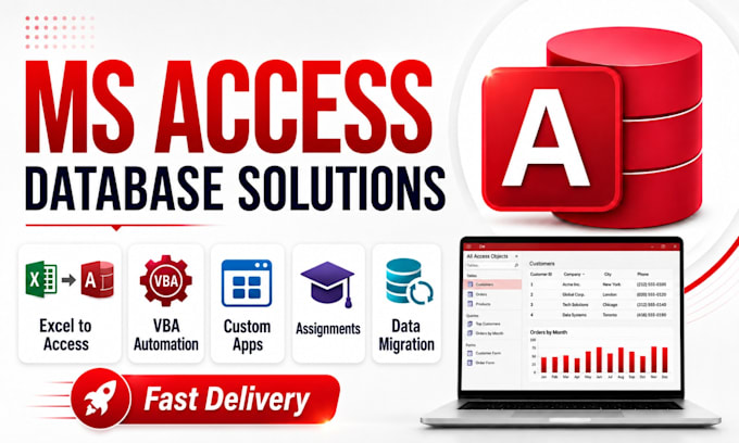 develop microsoft access database project and assignments