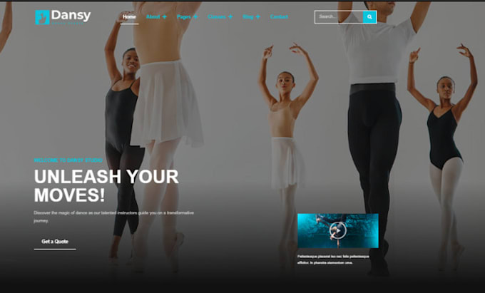 build squarespace dance studio website ballet school website choreography