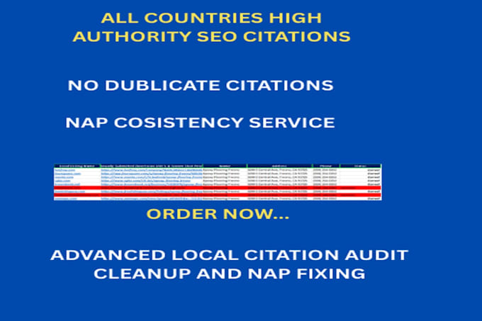 do nap audit and check your business citations consistency