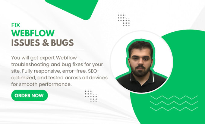 fix issues, bugs, and problems in your webflow website