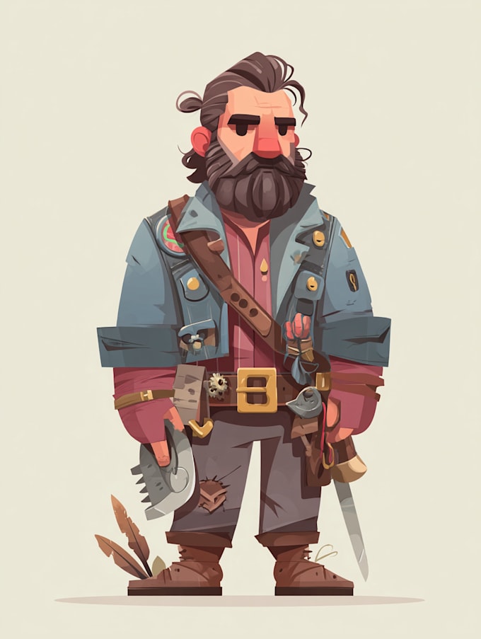 draw 2d game character illustration