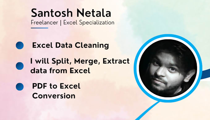 clean, format, merge, split excel data