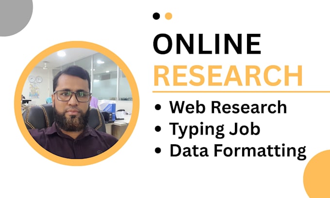 do online research, typing, web research