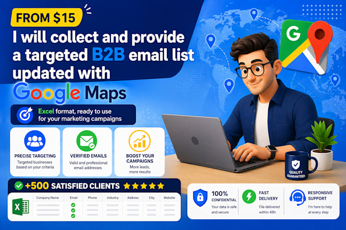 extract b2b leads via google maps, including email addresses when available