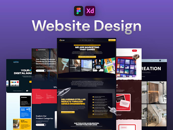 redesign page to a modern website design in figma or xd