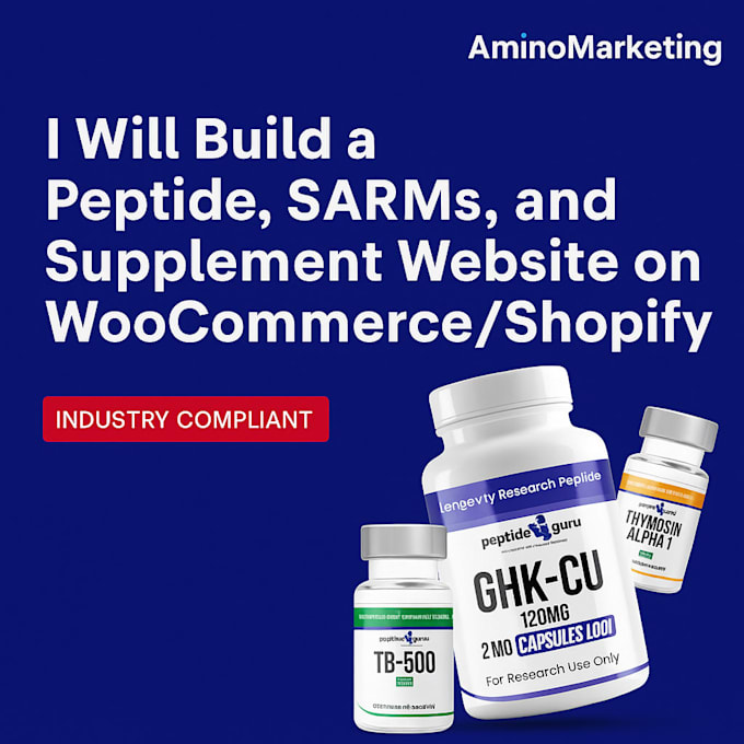 build a peptide and sarms supplement website that converts