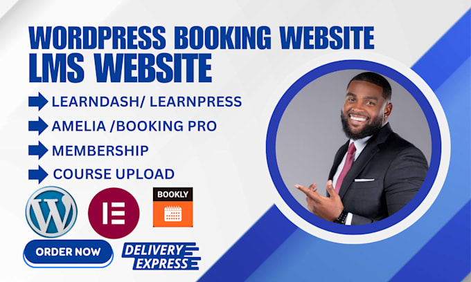 redesign wordpress learndash tutor lms website amelia bookly pro scheduler