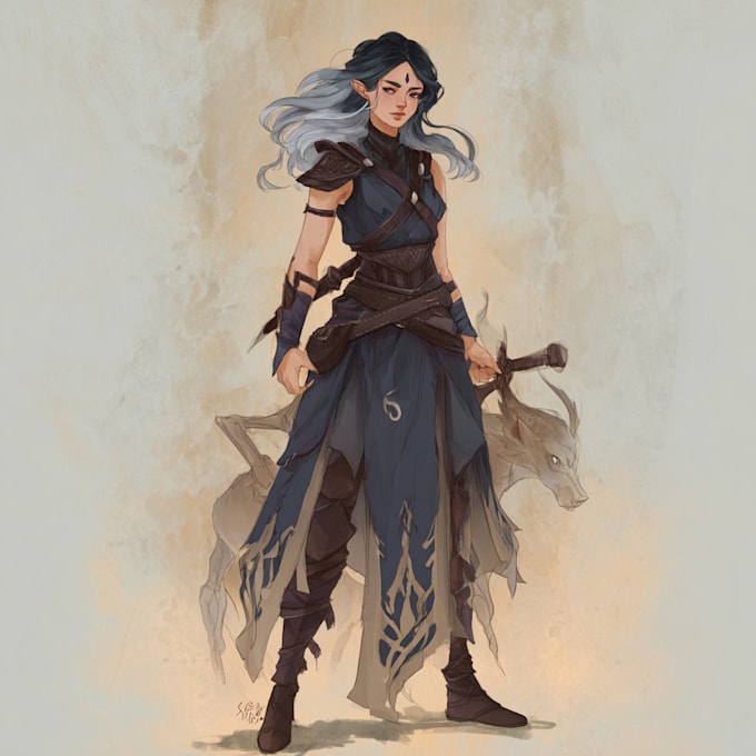 make unique dnd character and dnd character art no ai