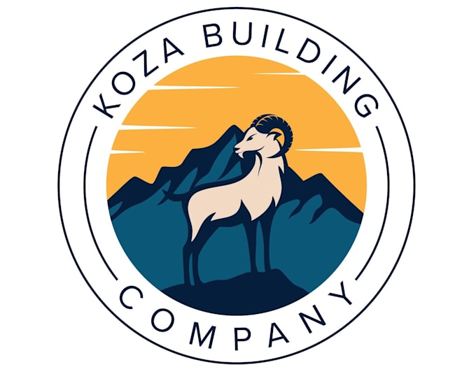 design modern creative custom animal and landscape farm logo