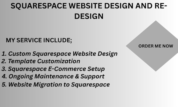 Set up a square space website design and re design by Eniolaoluwa341 ...
