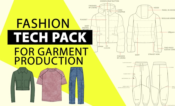 design apparel and create tech packs for production and startups