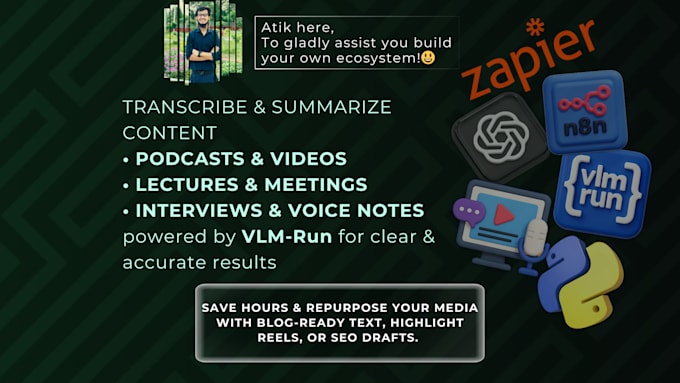 transcribe video or audio into structured text using vlm run